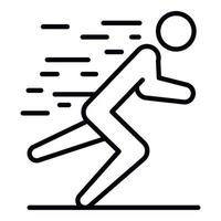 Man triathlon running icon, outline style vector