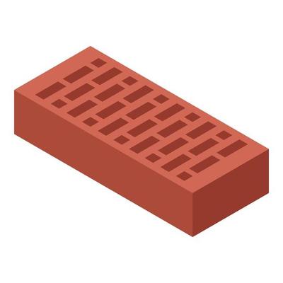 Brick icon, isometric style