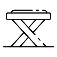 Carpenter table icon, outline style vector