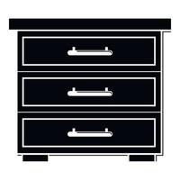 Chest of drawers icon, simple style vector