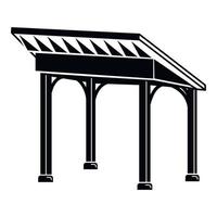 Gazebo icon, simple style vector