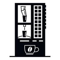 Vending coffee machine icon, simple style vector