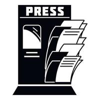 Press vending machine icon, simple style vector