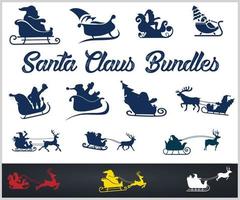 trineo de santa navidad - santa claus - renos voladores, paquete