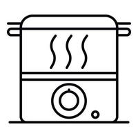 icono de vaporizador de alimentos, estilo de contorno vector