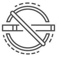 Abstract no smoking icon, outline style vector