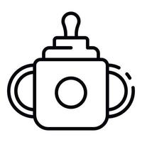 Sippy cup icon, outline style vector