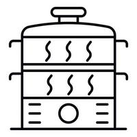 Steamer icon, outline style vector