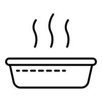 Hot water basin icon, outline style vector