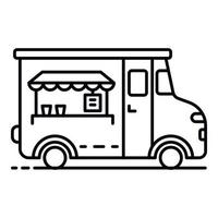 Festival food vehicle icon, outline style vector