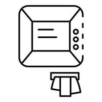 Atm icon, outline style vector