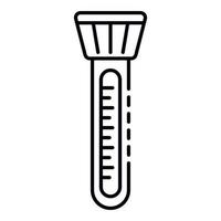 Pool thermometer icon, outline style vector