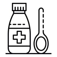 Medical syrup icon, outline style vector