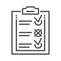 Delivery check list icon, outline style vector