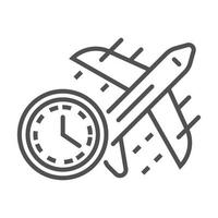 Fast air delivery icon, outline style vector