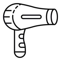 Plastic hair dryer icon, outline style vector