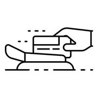 Pos terminal icon, outline style vector