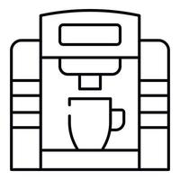 Tasty coffee machine icon, outline style vector