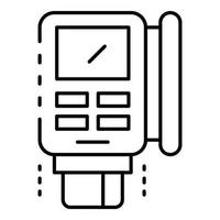 Invoice pos terminal icon, outline style vector