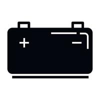 Car battery icon, simple style vector