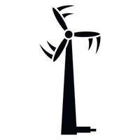 Modern wind turbine icon, simple style vector