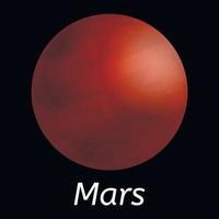 Mars planet icon, realistic style vector