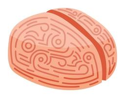 Artificial brain icon, isometric style vector