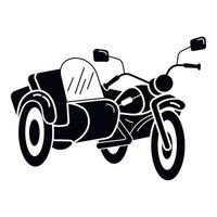 icono de triciclo de moto, estilo simple vector