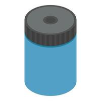 Cylinder sharpener icon, isometric style vector