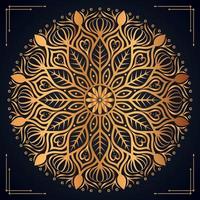 Luxury ornamental mandala background design with golden mandala Free Vector