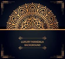 Luxury ornamental mandala background design with golden mandala Free Vector file