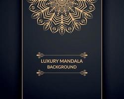 Luxury ornamental mandala background design with golden mandala Free Vector