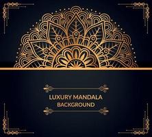 Luxury ornamental mandala background design with golden mandala Free Vector file