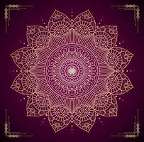 Luxury ornamental mandala background design with golden mandala Free Vector