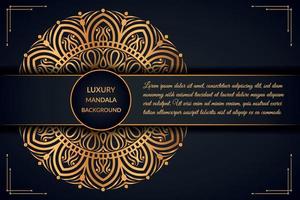 Luxury ornamental mandala background design with golden mandala Free Vector file