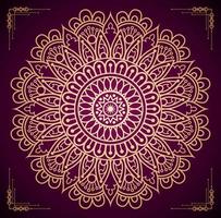 Luxury ornamental mandala background design with golden mandala Free Vector file