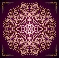 Luxury ornamental mandala background design with golden mandala Free Vector file