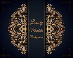 Luxury ornamental mandala background design with golden mandala Free Vector file