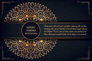 Luxury ornamental mandala background design with golden mandala Free Vector file