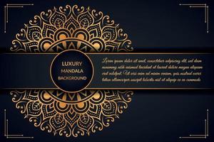 Luxury ornamental mandala background design with golden mandala Free Vector file