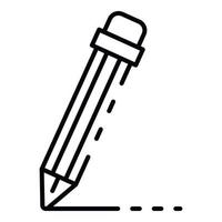 Writing pencil icon, outline style vector