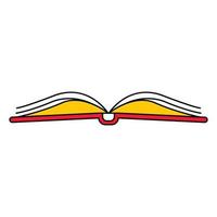 Open book icon, outline style vector
