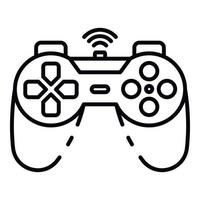 Cordless joystick icon, outline style vector