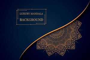 Luxury ornamental mandala background design with golden mandala Free Vector