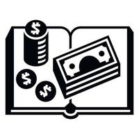 Accounting book icon, simple style vector