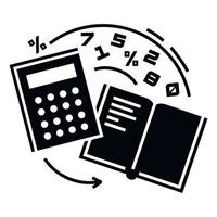 Accounting icon, simple style vector