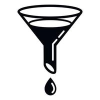 Water filter icon, simple style vector