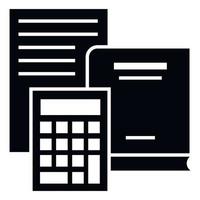 Budget calculator icon, simple style vector