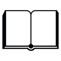 Open new book icon, simple style vector