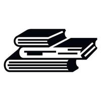 Book stack icon, simple style vector